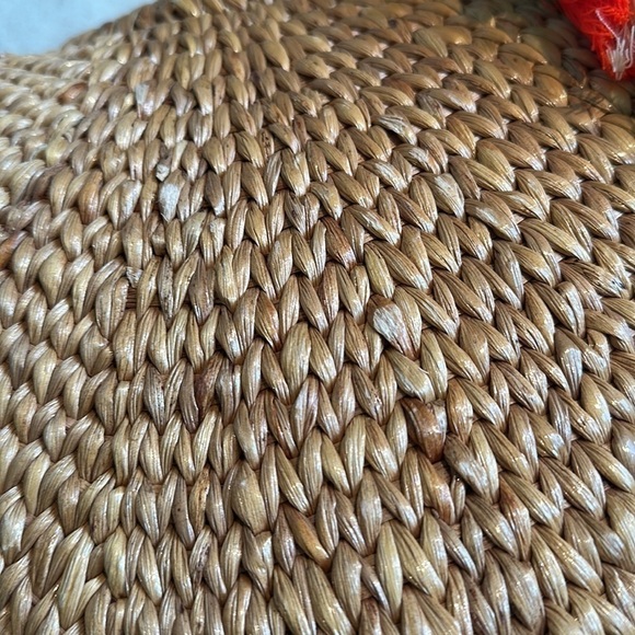 JadeTribe Square Basket Handbag Purse in Pink with Fringe Tassel - Picture 9 of 10